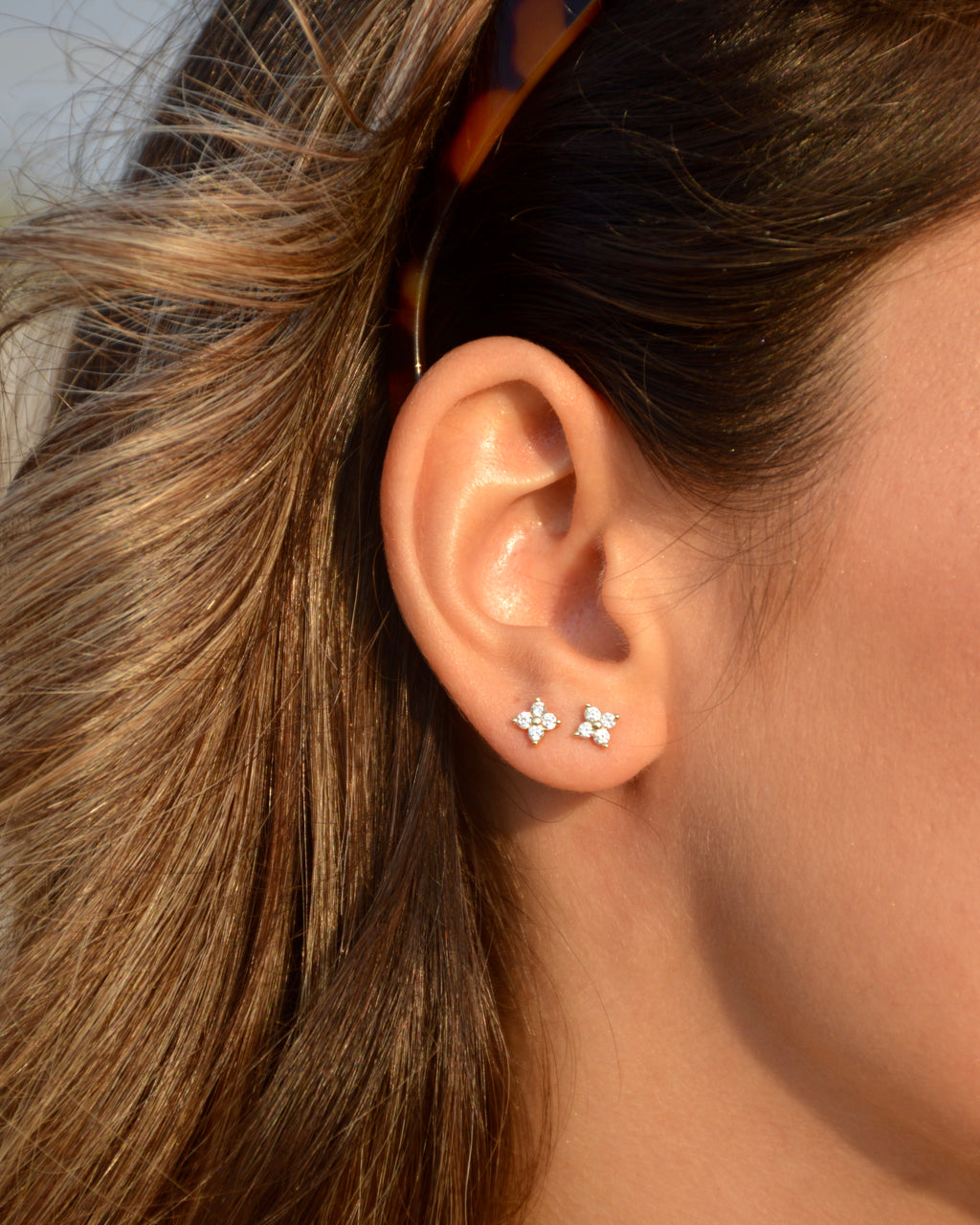 TEMPLA bloom gold earrings